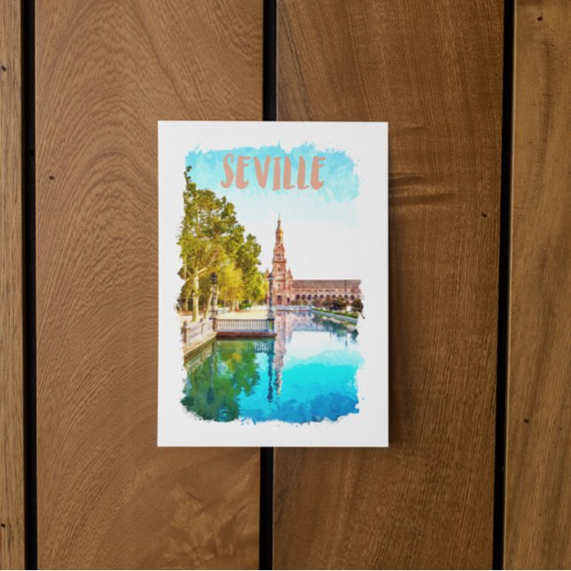 Vintage Sevilla Spain Andalucia Vykort (sevilla spain postcard)