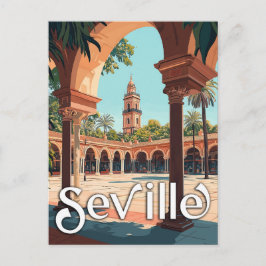 Vintage Sevilla, Spanien - Classic Spain Souvenir Vykort