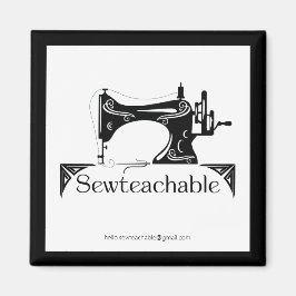 Vintage Sewing Machine, Sewteachable Magnet