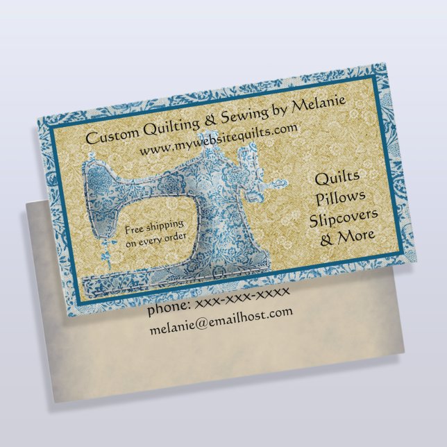 Vintage Sewing Maskin Affärskort Visitkort (Skapare uppladdad)