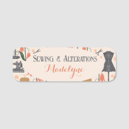 Vintage Sewing Maskin Seamstress Tailor Namnbricka