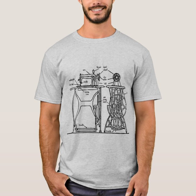 Vintage Sewing Maskin T-shirt (Framsida)