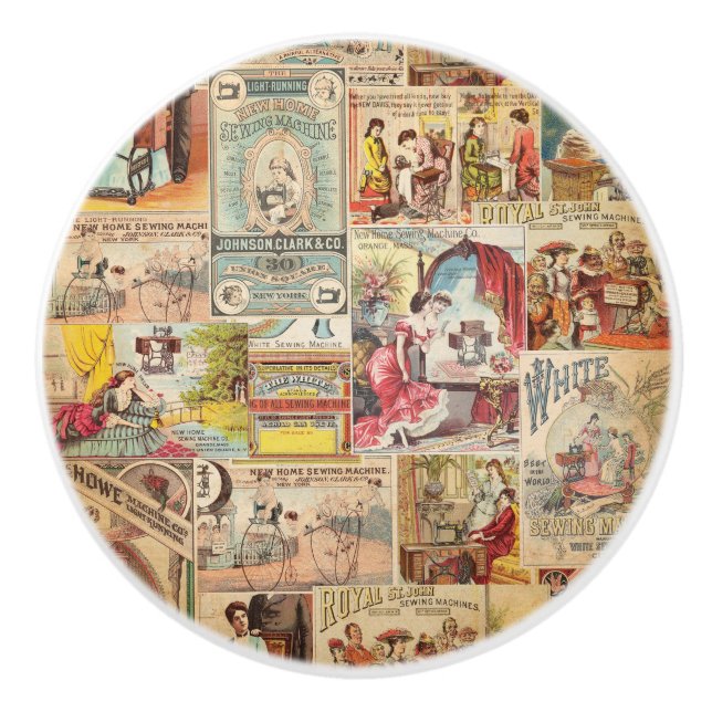 Vintage Sewing Mönster Knopp (Framsidan)