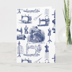 Vintage Sewing Toile Kort