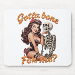 Vintage Sexy Halloween– "Har du ett ben för mig?" Musmatta