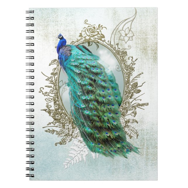 vintage shabby anteckningsbok med spiral (Framsidan)