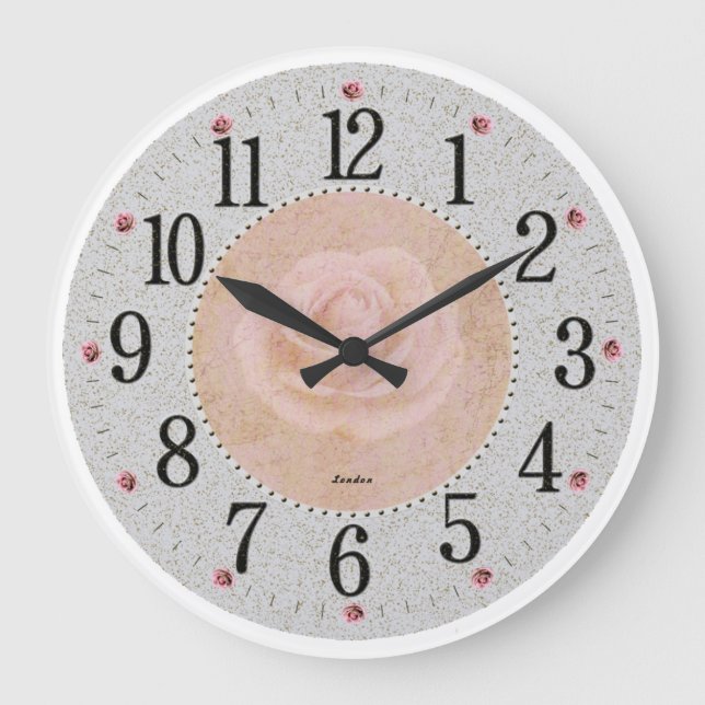 Vintage Shabby Chic Antique Stor Klocka (Framsida)