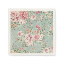 Vintage shabby chic blommigt rosa giftig elegant