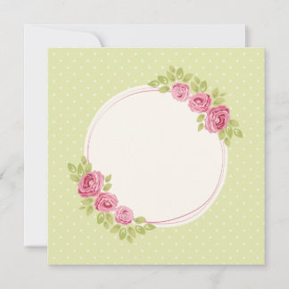 Vintage Shabby Chic Floral Frame with Roses Spara Datumet