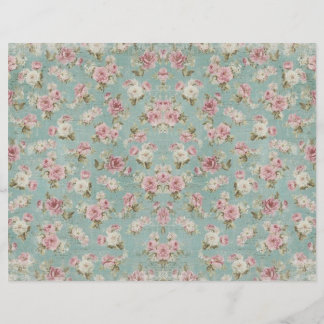 Vintage Shabby Chic klippbok papper
