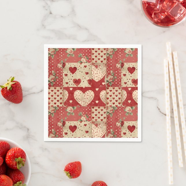 Vintage shabby chic pappersservett (Insitu)