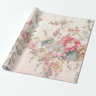vintage shabby chic rosa presentpapper