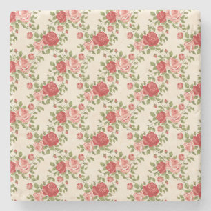 Vintage Shabby Chic Rosmönster Stenunderlägg