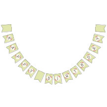 Vintage Shabby Chic Rosor Ramme Bunting Flaggor