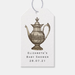 Vintage Shabby-Chic Te-fest Presentetikett