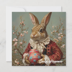 Vintage Shabby chic Victorian Påsk kanin Julkort