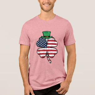 Vintage Shamrock Flag St. Patricks Day T Shirt