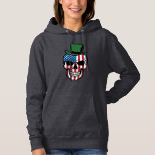 Vintage Shamrock Skull Flagga Vektor Design_1 T Shirt
