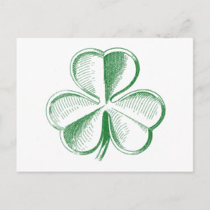 Vintage Shamrock Vykort