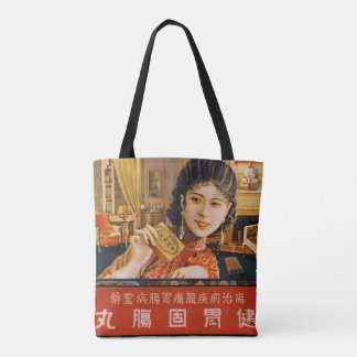 Vintage Shanghai China Tote Bag Tygkasse