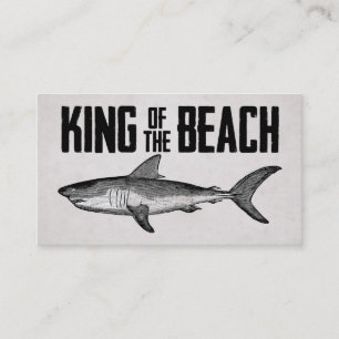 Vintage Shark Beach Kung Visitkort