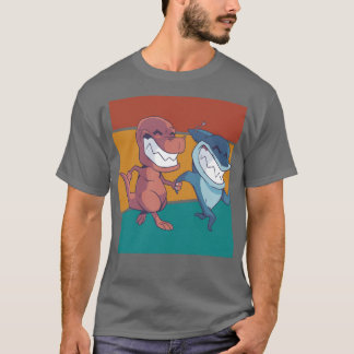 Vintage Shark Dinosaur Pullover T Shirt