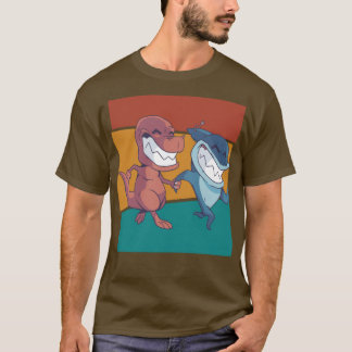 Vintage Shark Dinosaur T Shirt