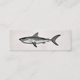 Vintage Shark Mini Visitkort