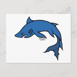 Vintage Shark Tattoo Art Vykort