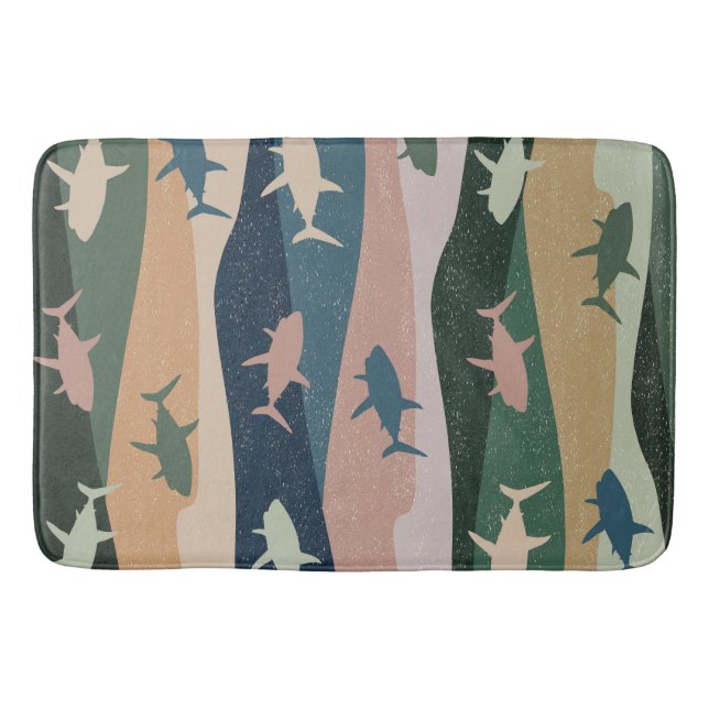 VINTAGE SHARK WAVE BADRUMSMATTA (Framsidan)