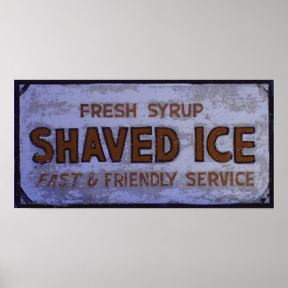 Vintage Shavrad Ice-tecken Poster