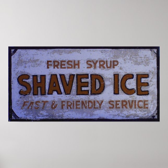 Vintage Shavrad Ice-tecken Poster (Framsidan)