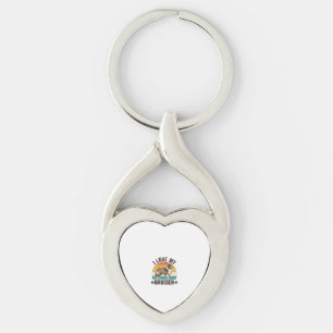 Vintage Sheltie Hund Jag älskar min Bruiser Retro  Twisted Heart Silverfärgad Nyckelring