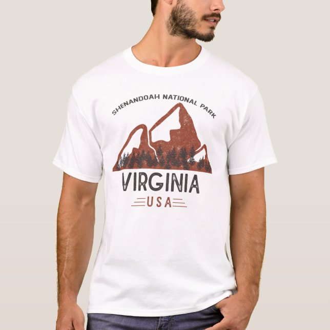Vintage Shenandoah nationalpark T Shirt (Framsida)