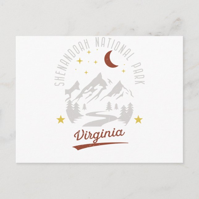 Vintage Shenandoah nationalpark Virginia Vykort (Framsida)