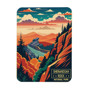 Vintage Shenandoah Sten nationalpark Magnet