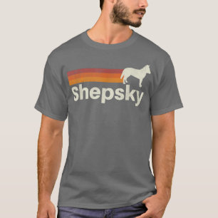 Vintage Shepsky Retro Mamma Pappa Hund T Shirt