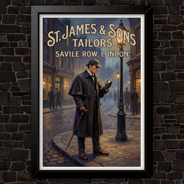 Vintage Sherlock Holmes-reklam Poster (Skapare uppladdad)