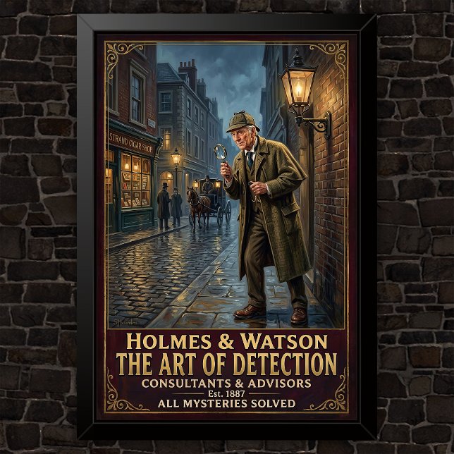 Vintage Sherlock Holmes-reklam Poster (Skapare uppladdad)