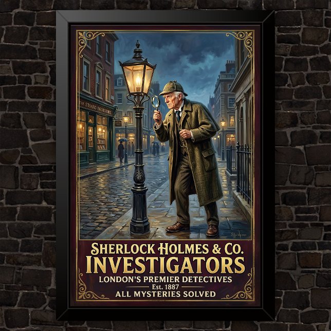 Vintage Sherlock Holmes-reklam Poster (Skapare uppladdad)