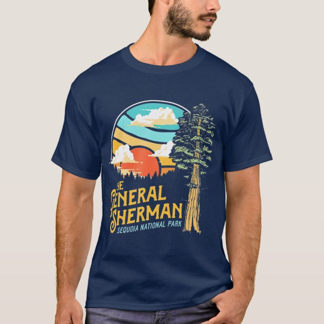 Vintage Sherman Sequoias nationalpark T Shirt (Framsida)