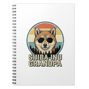 Vintage Shiba Inu Farfar Hund Tröja Design_1 Anteckningsbok
