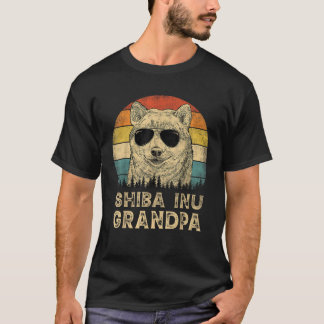 Vintage Shiba Inu Grandpa Hundälskares Far Day T Shirt