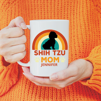 Vintage Shih Tzu Hund Mamma Sunset Personlig Kaffemugg