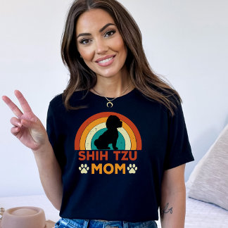 Vintage Shih TZU Hund Mamma Sunset T Shirt