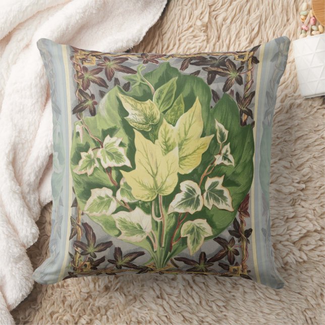 Vintage Shirley Hibberd Murblad Botanisk Konst Kudde (Filt)
