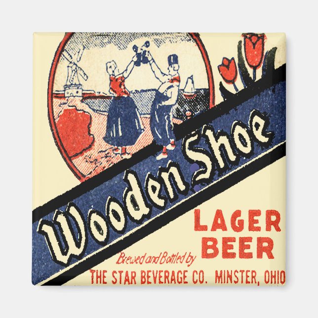 Vintage Shoe Lager Beer Magnet (Framsidan)