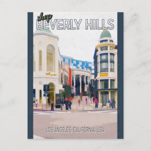 Vintage Shop Beverly Backe California Travel Vykort