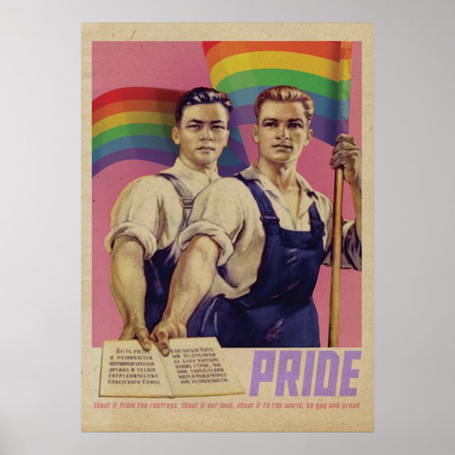 VINTAGE SHOUT IT PRIDE POSTER (Framsidan)