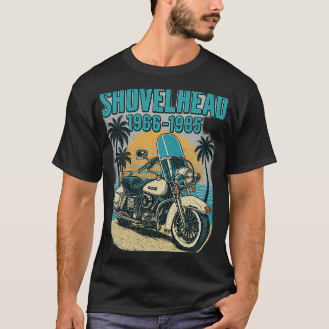 Vintage Shovelhead Motorcycle Tee (Framsida)